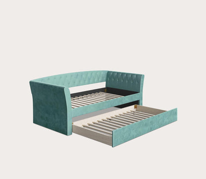 Kensington Tufted Velvet Daybed with Trundle by Arkotec