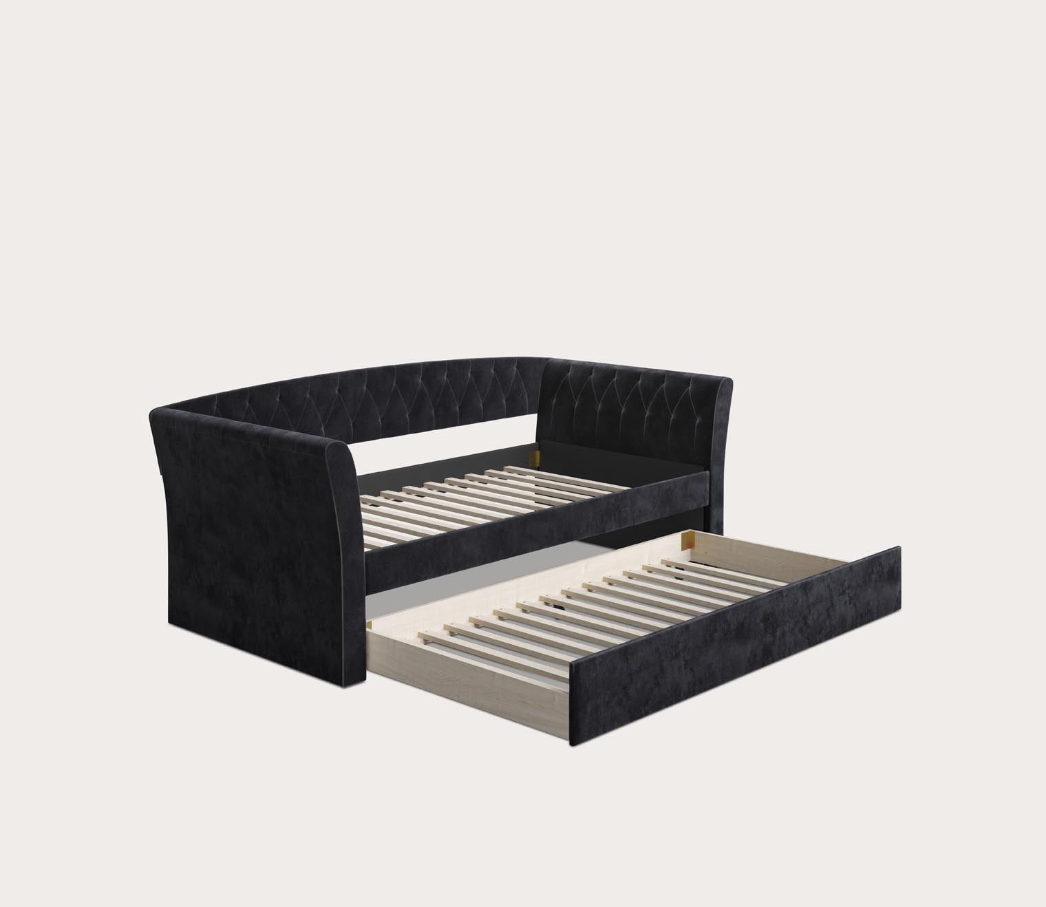 Kensington Tufted Velvet Daybed with Trundle by Arkotec