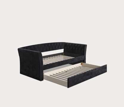 Kensington Tufted Velvet Daybed with Trundle by Arkotec