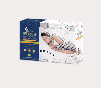 Kids Rise & Shine Adjustable Height Memory Foam and Latex Pillow by PureCare