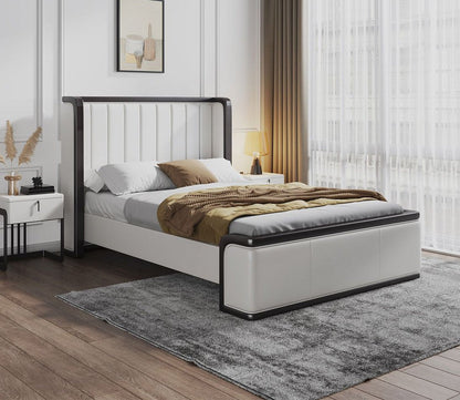 Kingdom Channel Tufted Faux Leather Upholstered Bed by Manhattan Comfort