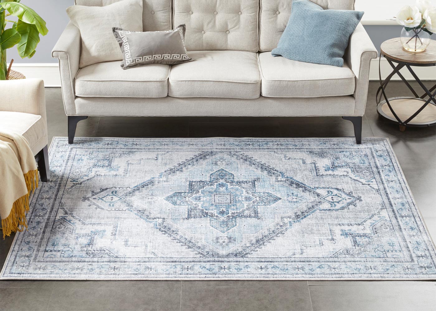 Kingston Imagine Printed Medallion Area Rug