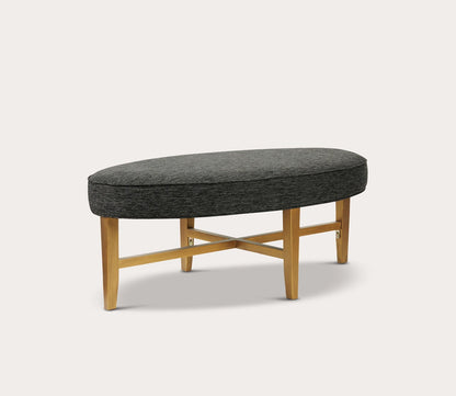 Kipling Upholstered Oval Cocktail Ottoman by Madison Park