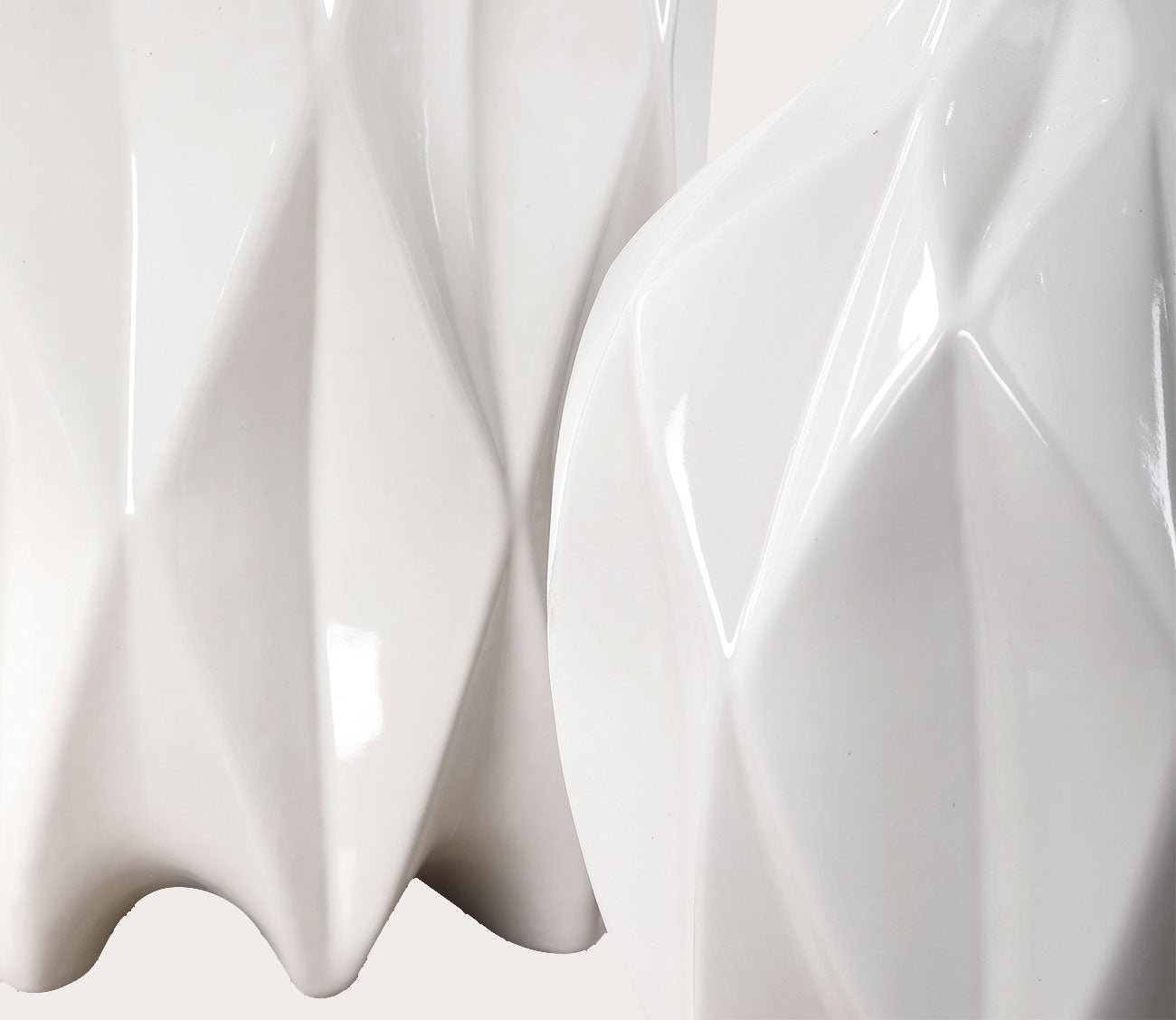 Klara White Bottles Set of 2 by Uttermost