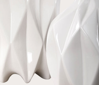 Klara White Bottles Set of 2 by Uttermost