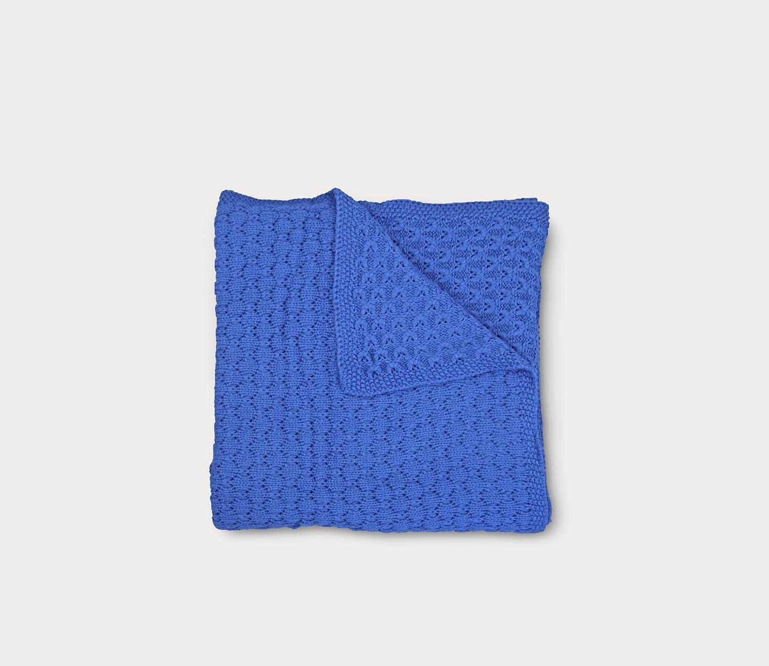 Knit Navy Throw Blanket