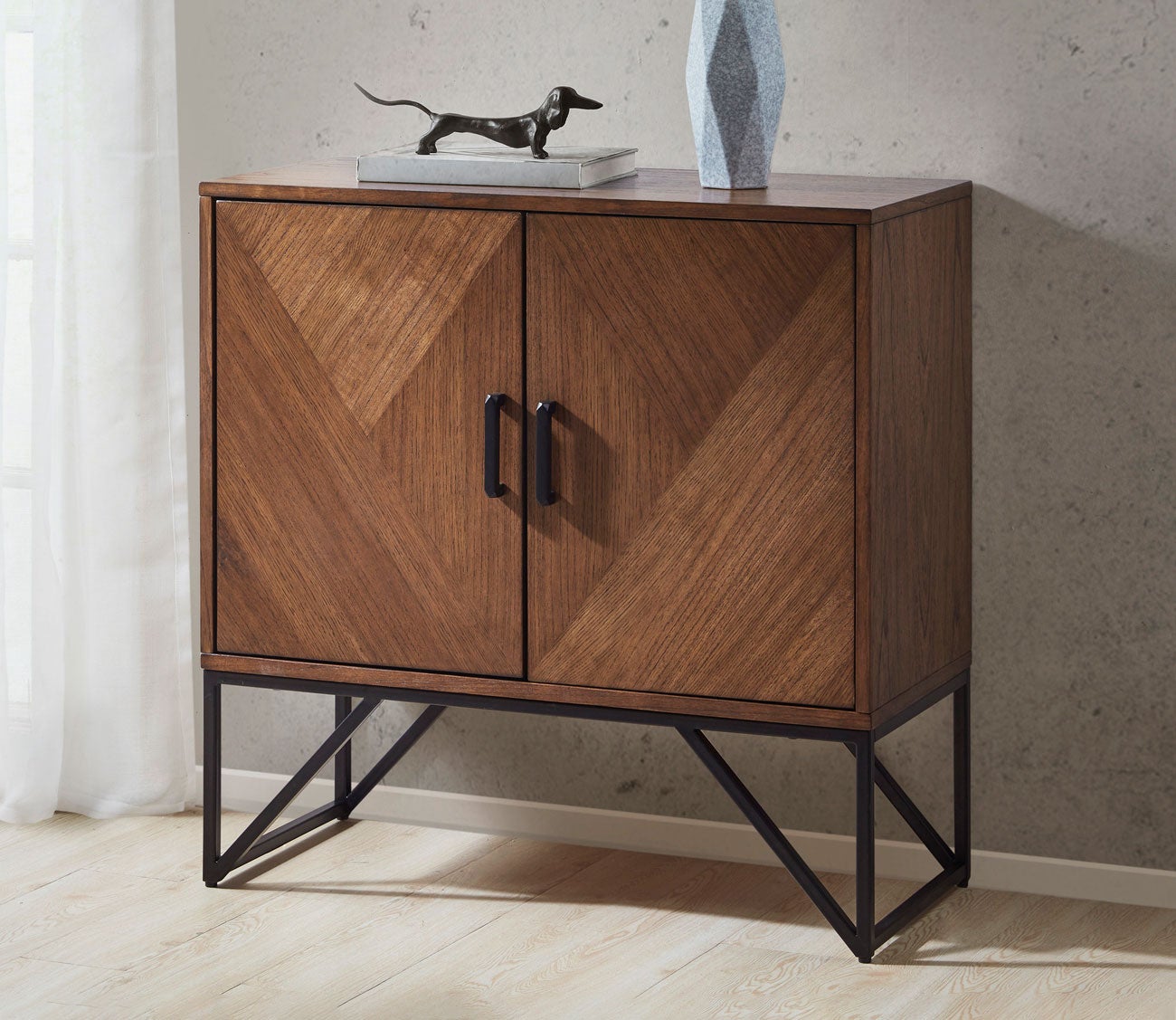 Krista Wood 2-Door Accent Cabinet