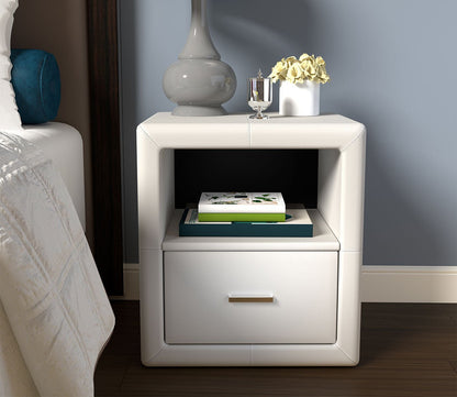 Kristal Faux Leather Upholstered Nightstand by Arkotec