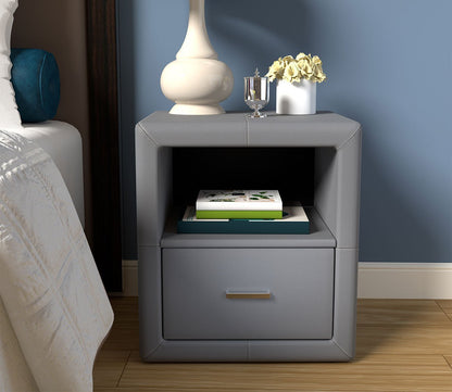 Kristal Faux Leather Upholstered Nightstand by Arkotec