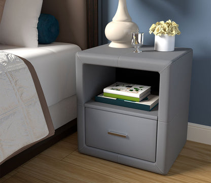 Kristal Faux Leather Upholstered Nightstand by Arkotec