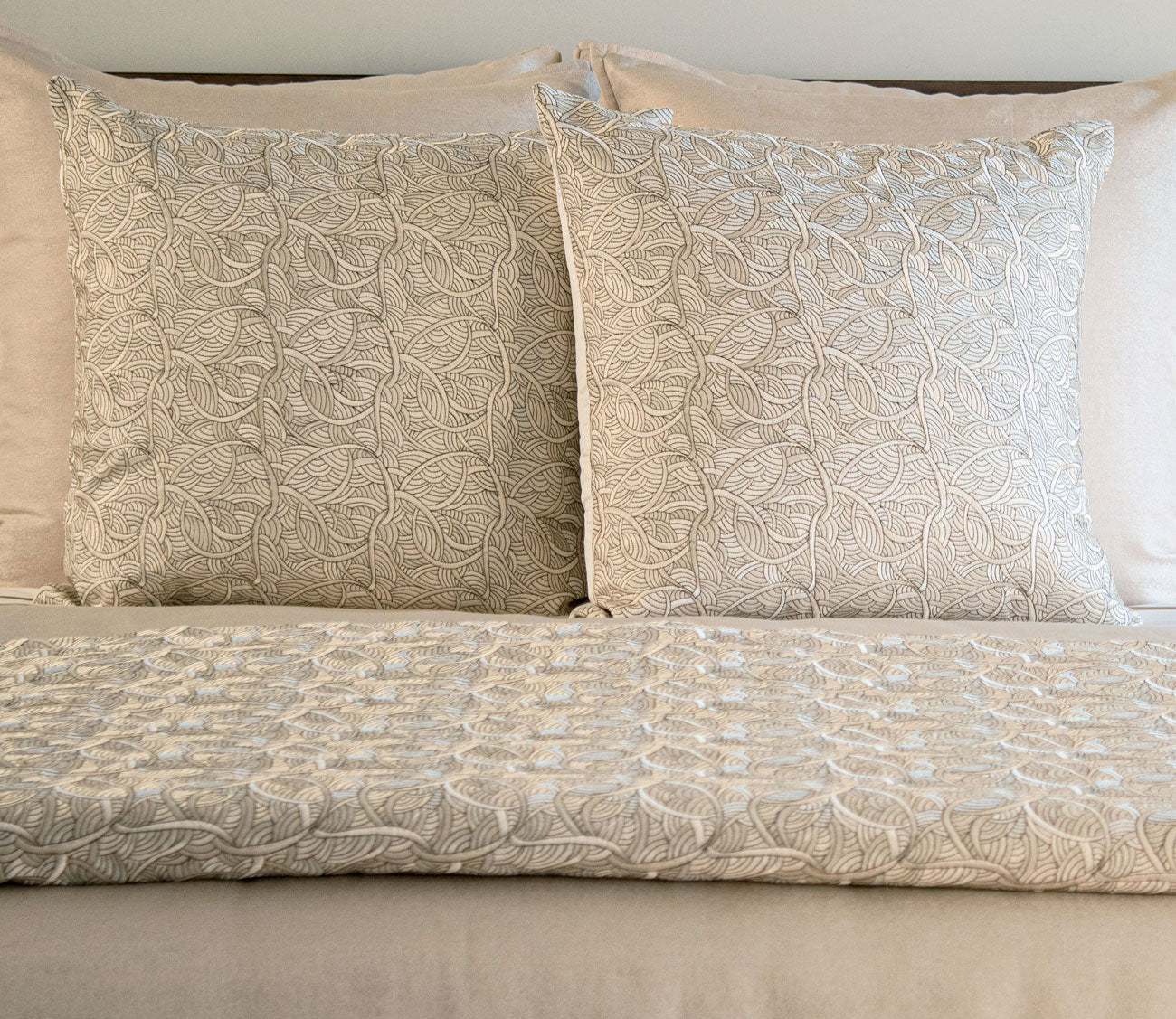 La Sirene Wave Embroidered Throw Pillow by Ann Gish