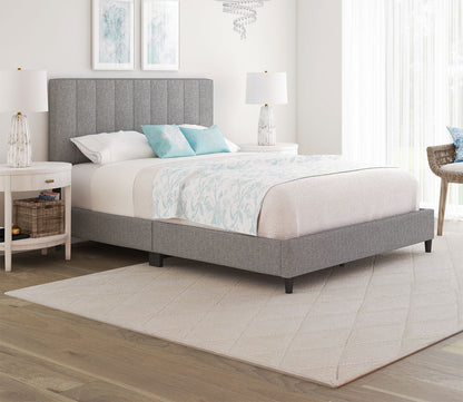 Lafayette Linen Fabric Upholstered Platform Bed by Arkotec
