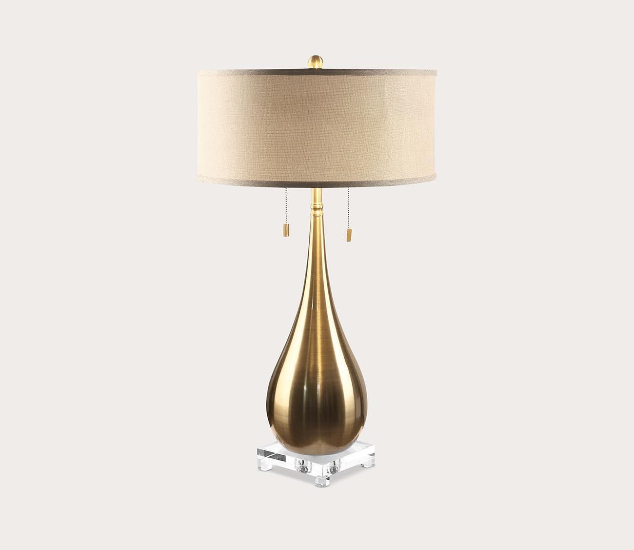 Lagrima Brushed Brass Table Lamp by Uttermost