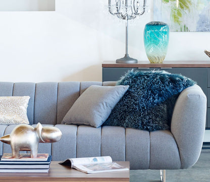Lamb Fur Square Throw Pillow by Moe's Furniture