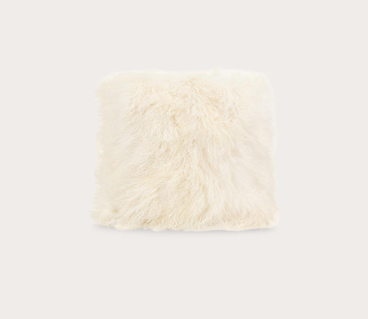 Lamb Fur Square Throw Pillow by Moe's Furniture