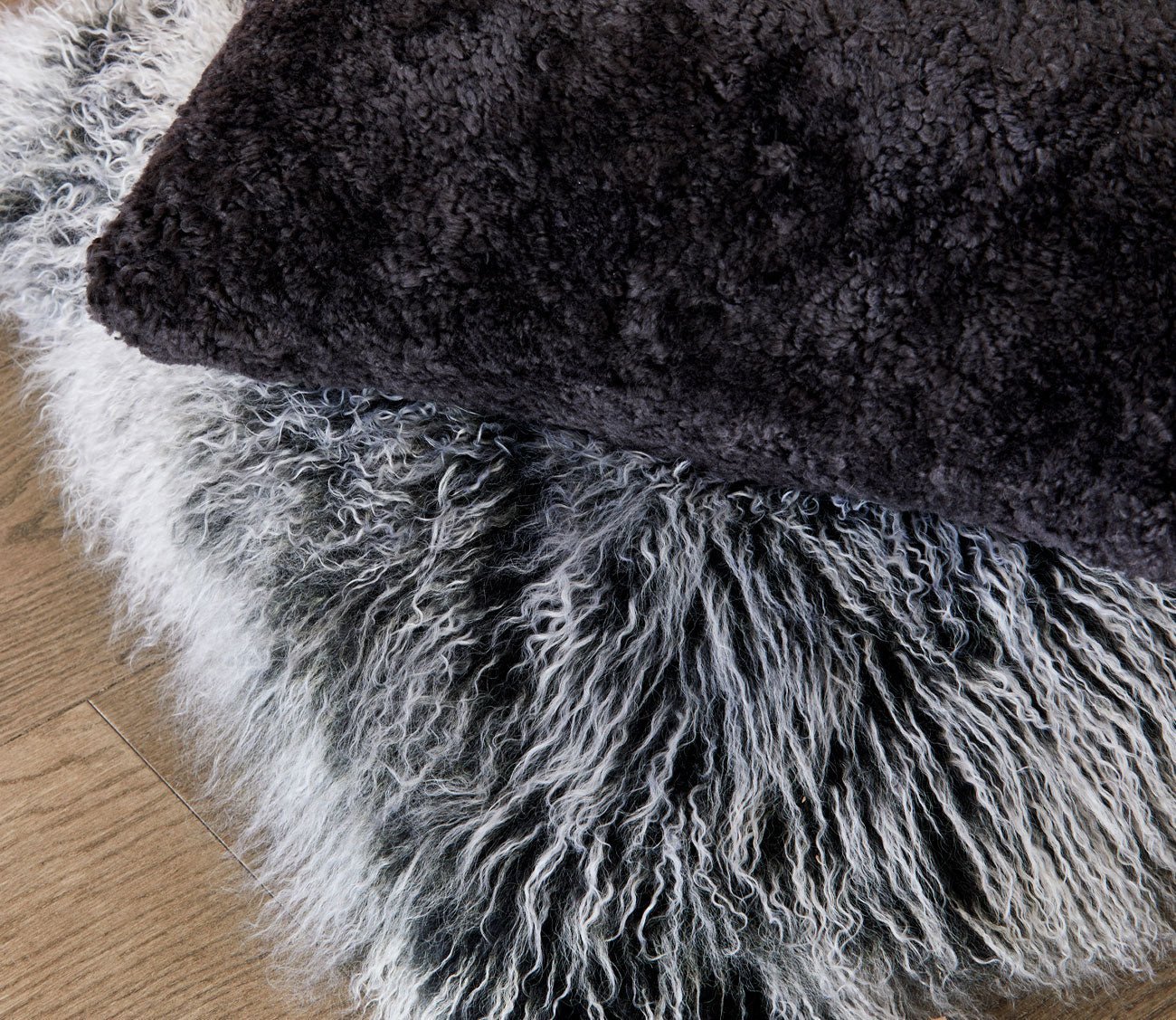 Lamb Fur Square Throw Pillow by Moe's Furniture