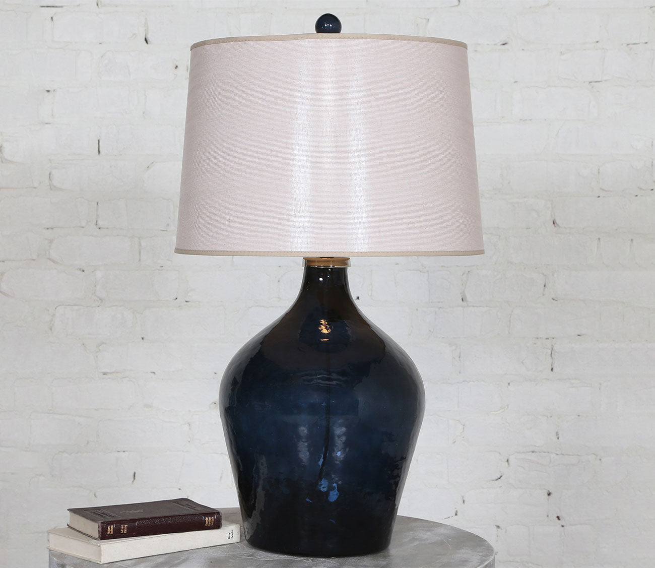 Lamone Blue Glass Table Lamp