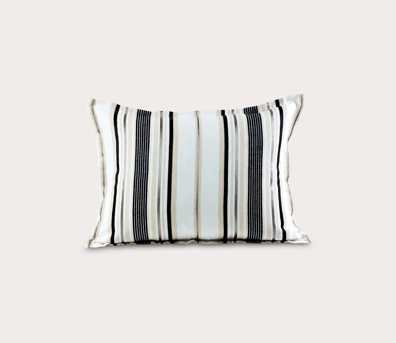 Le Stripe Natural Linen Throw Pillow
