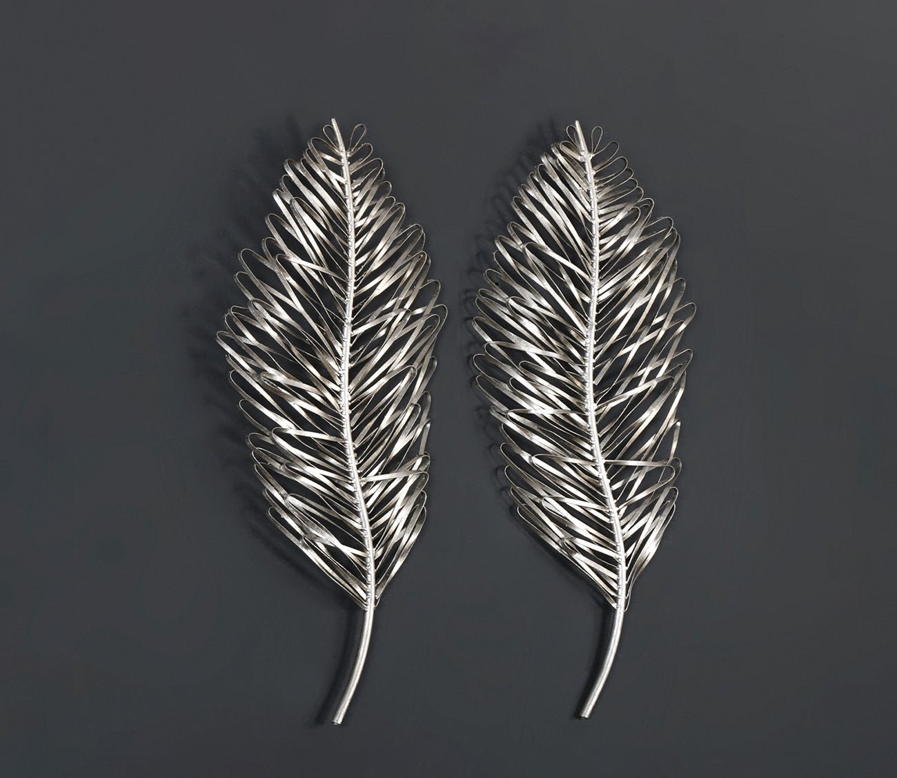 Leaflets Silver Wall Art