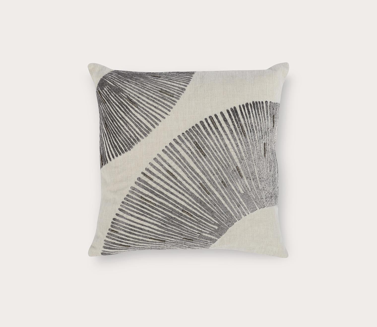 Leda Charcoal Throw Pillow