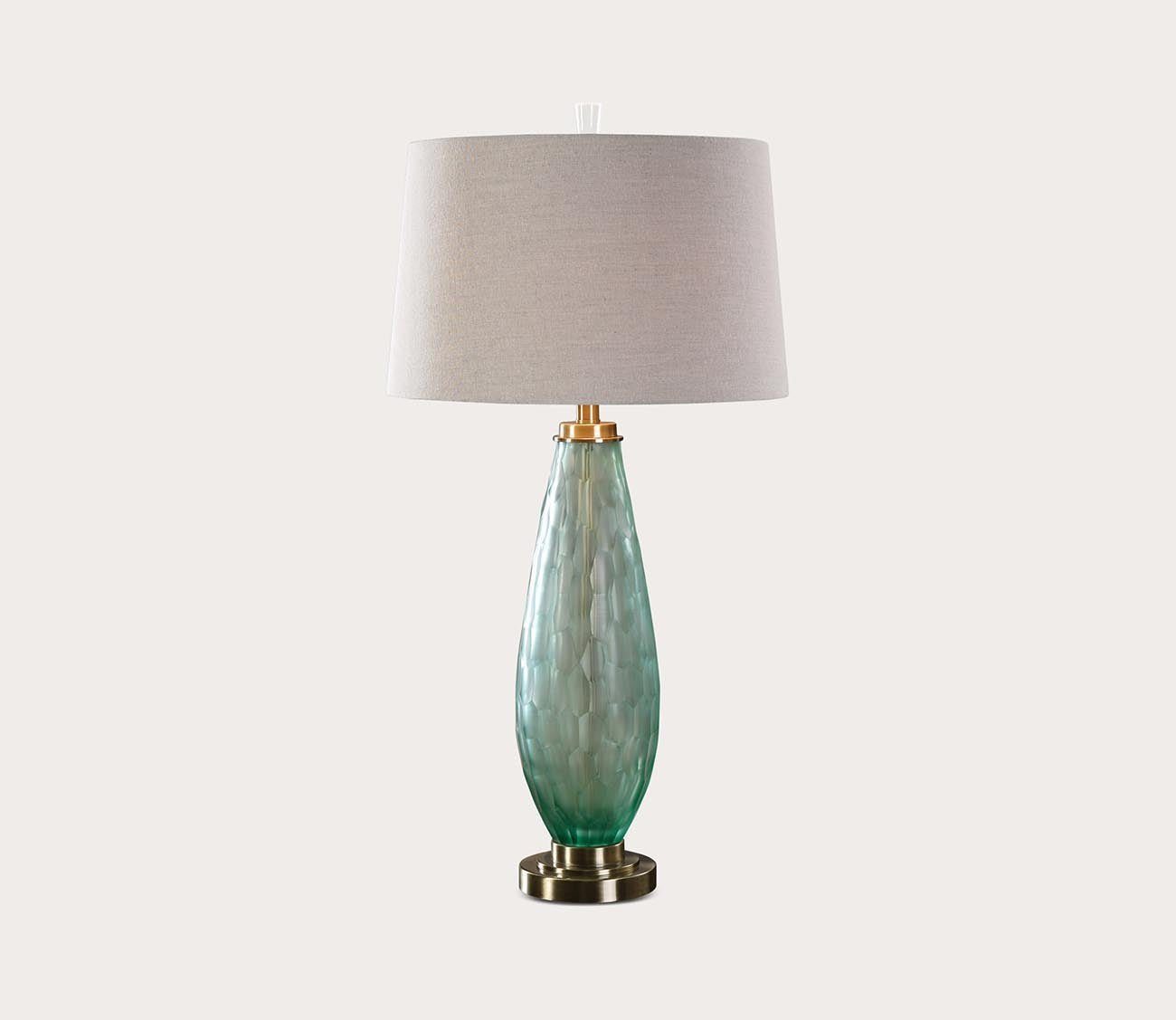 Lenado Sea Green Glass Table Lamp by Uttermost