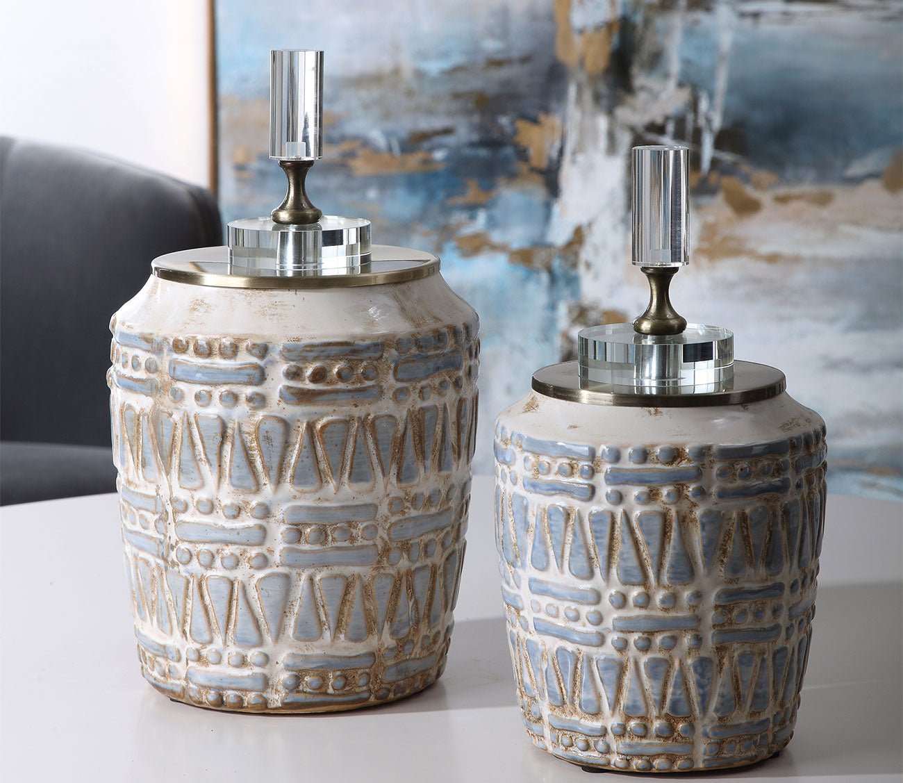 Lenape Ceramic Bottles Set of 2