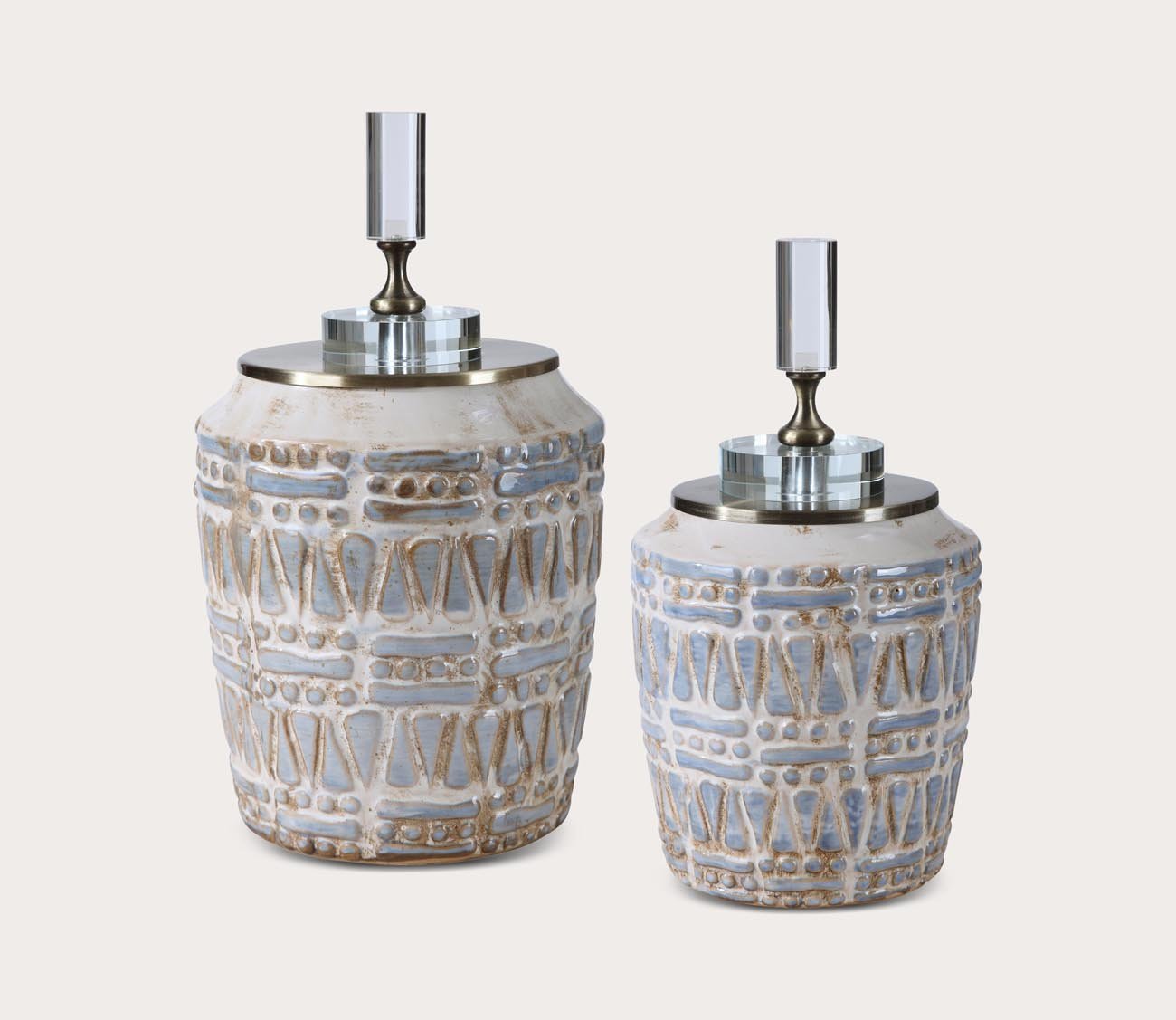 Lenape Ceramic Bottles Set of 2 by Uttermost