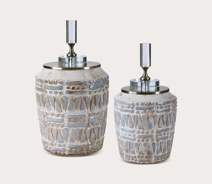 Lenape Ceramic Bottles Set of 2 by Uttermost