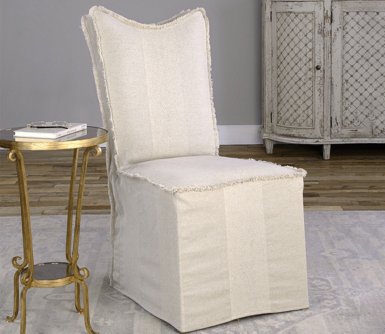 Lenore Armless Flax Chairs Set of 2