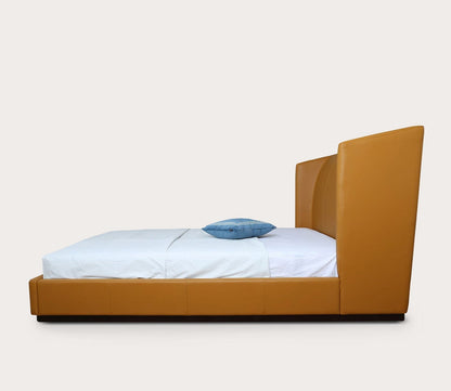 Lenyx Faux Leather Upholstered Wingback Bed by Manhattan Comfort