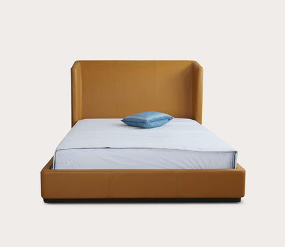 Lenyx Faux Leather Upholstered Wingback Bed by Manhattan Comfort