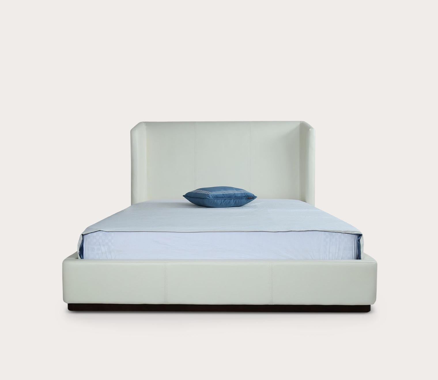 Lenyx Faux Leather Upholstered Wingback Bed by Manhattan Comfort