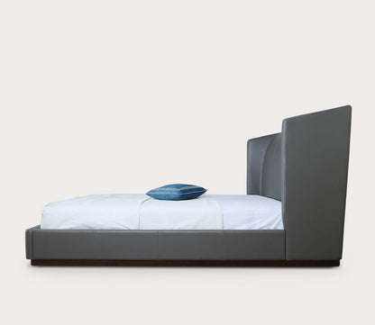 Lenyx Faux Leather Upholstered Wingback Bed by Manhattan Comfort