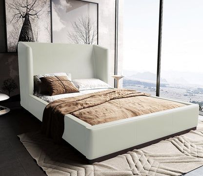 Lenyx Faux Leather Upholstered Wingback Bed by Manhattan Comfort
