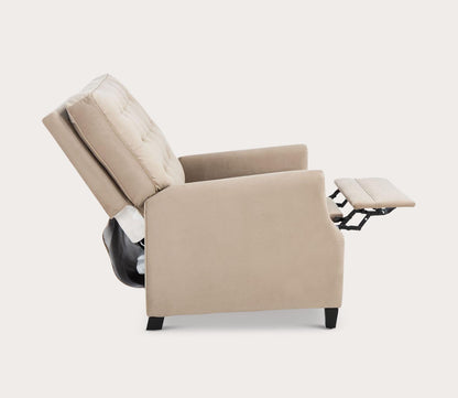 Leona Tufted Upholstered Manual Recliner Chair by Safavieh