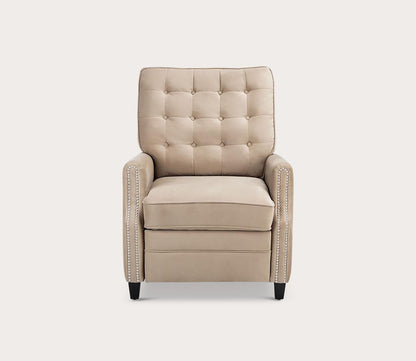 Leona Tufted Upholstered Manual Recliner Chair by Safavieh
