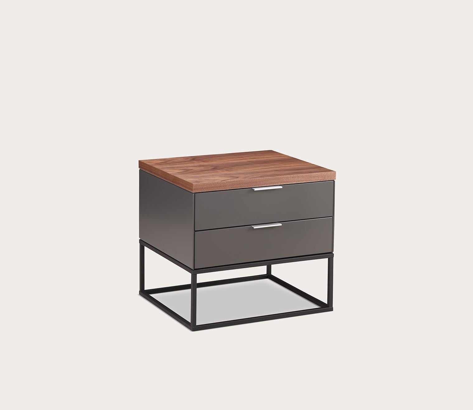 Leroy Dark Grey Wood 2-Drawer End Table by Moe's Furniture