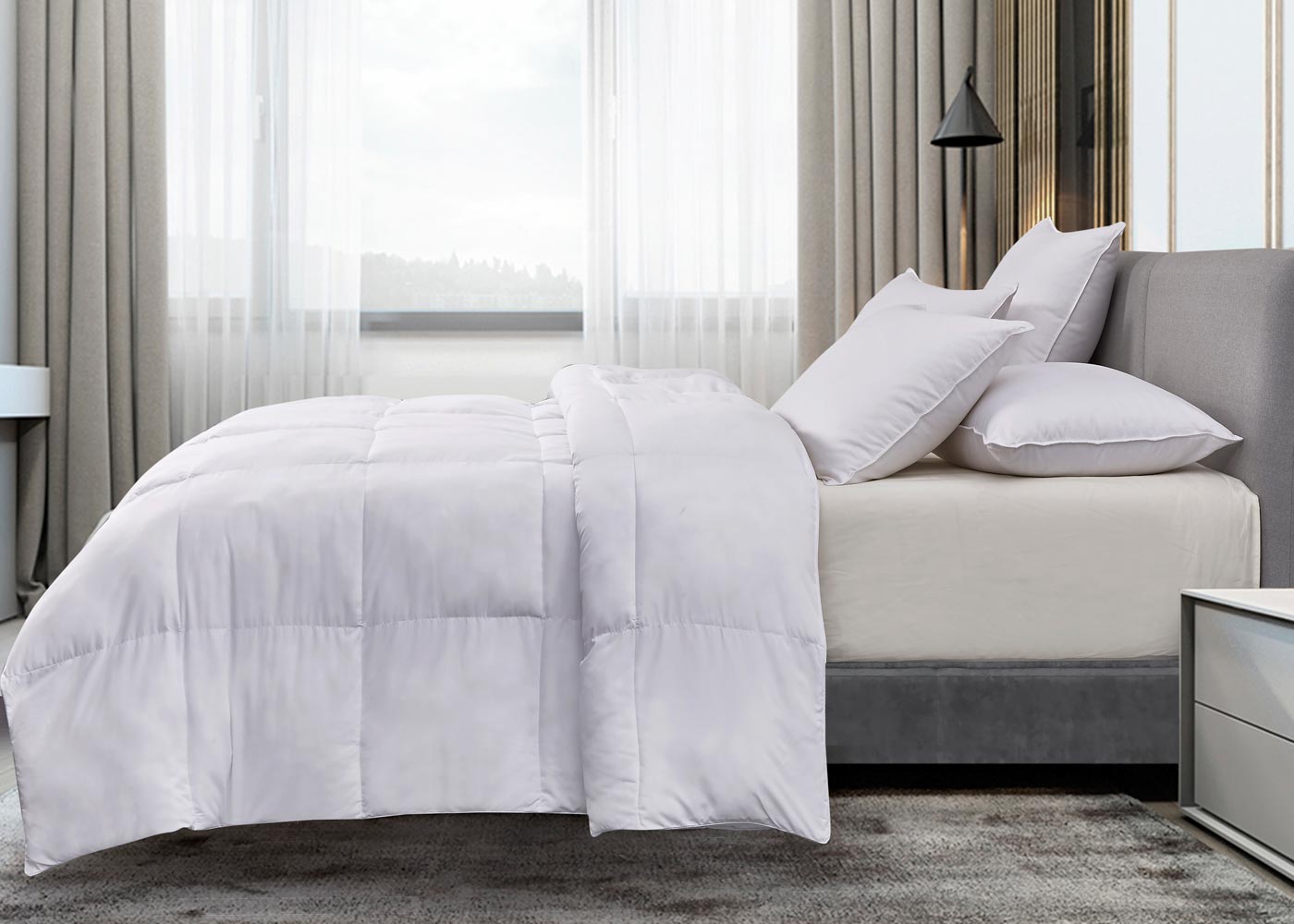 Light Warmth Ultra-Soft Nano-Touch Duraloft Down Alternative Comforter
