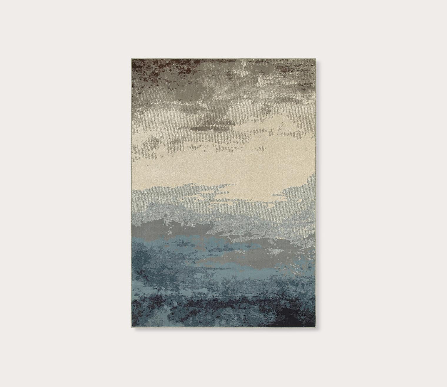 Linden Blue and Beige Abstract Area Rug