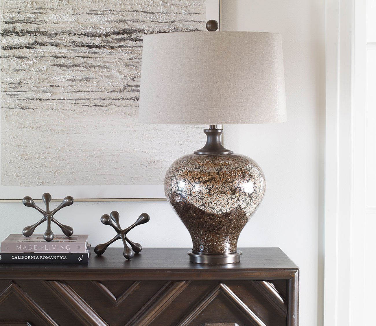 Liro Mercury Glass Table Lamp by Uttermost