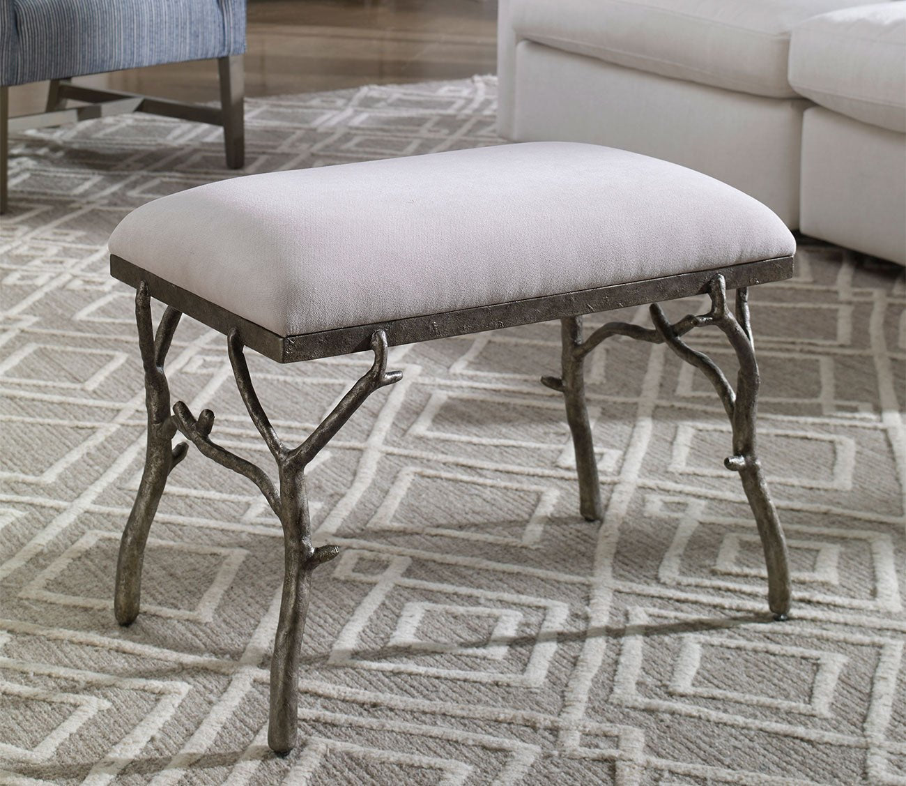 Lismore Small Fabric Bench by Uttermost
