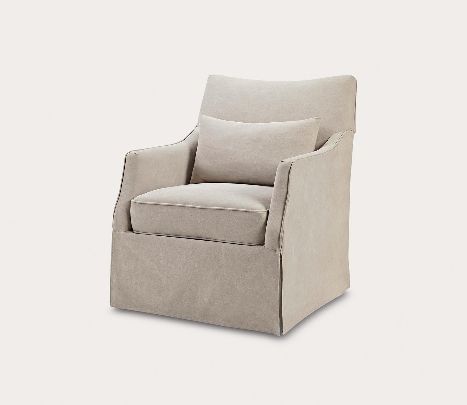 London Skirted Swivel Accent Chair by Martha Stewart