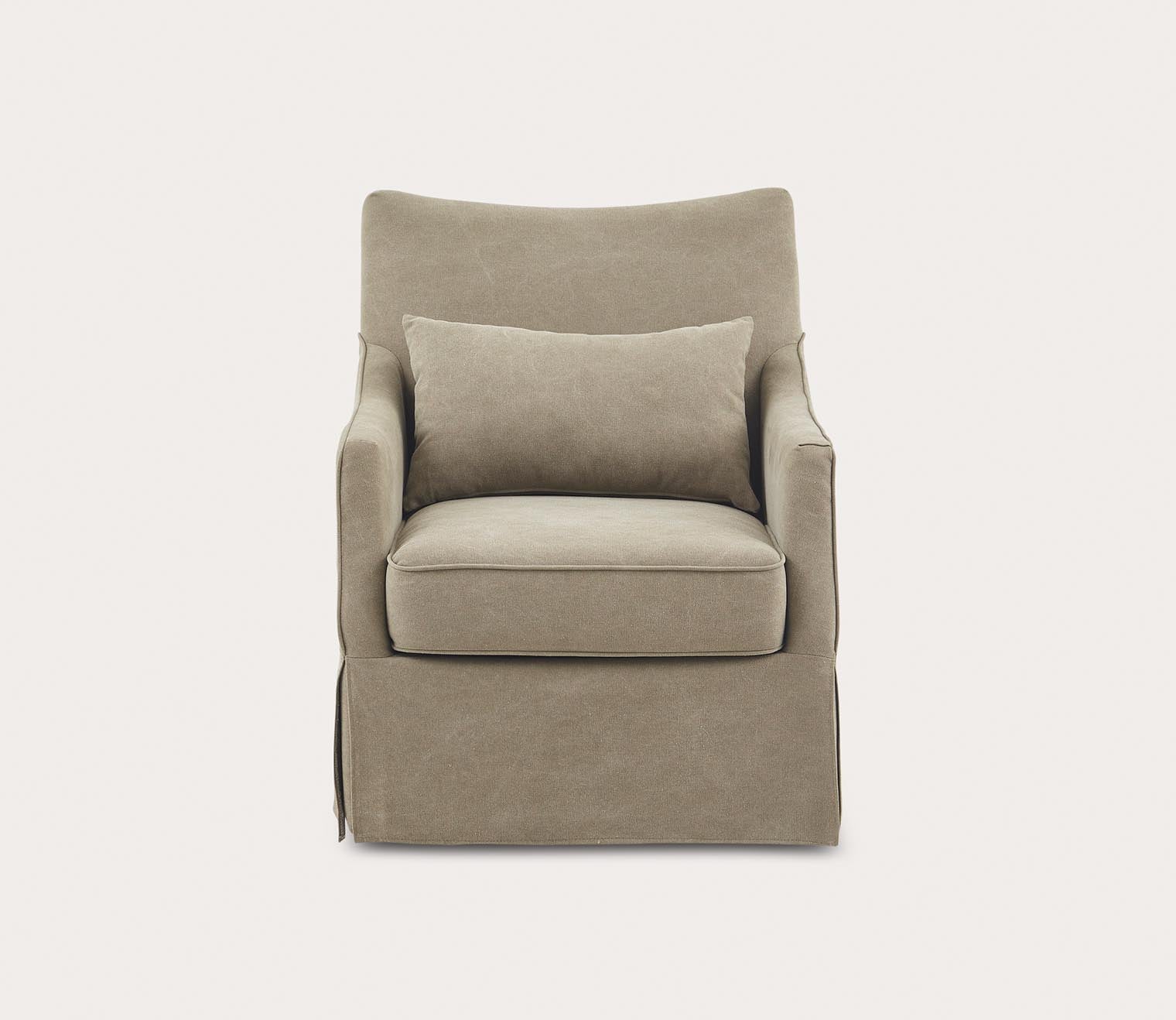 London Skirted Swivel Accent Chair by Martha Stewart