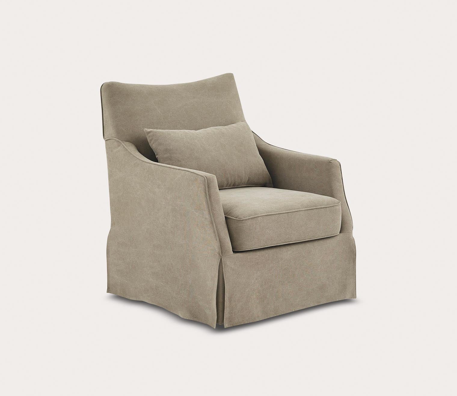 London Skirted Swivel Accent Chair by Martha Stewart