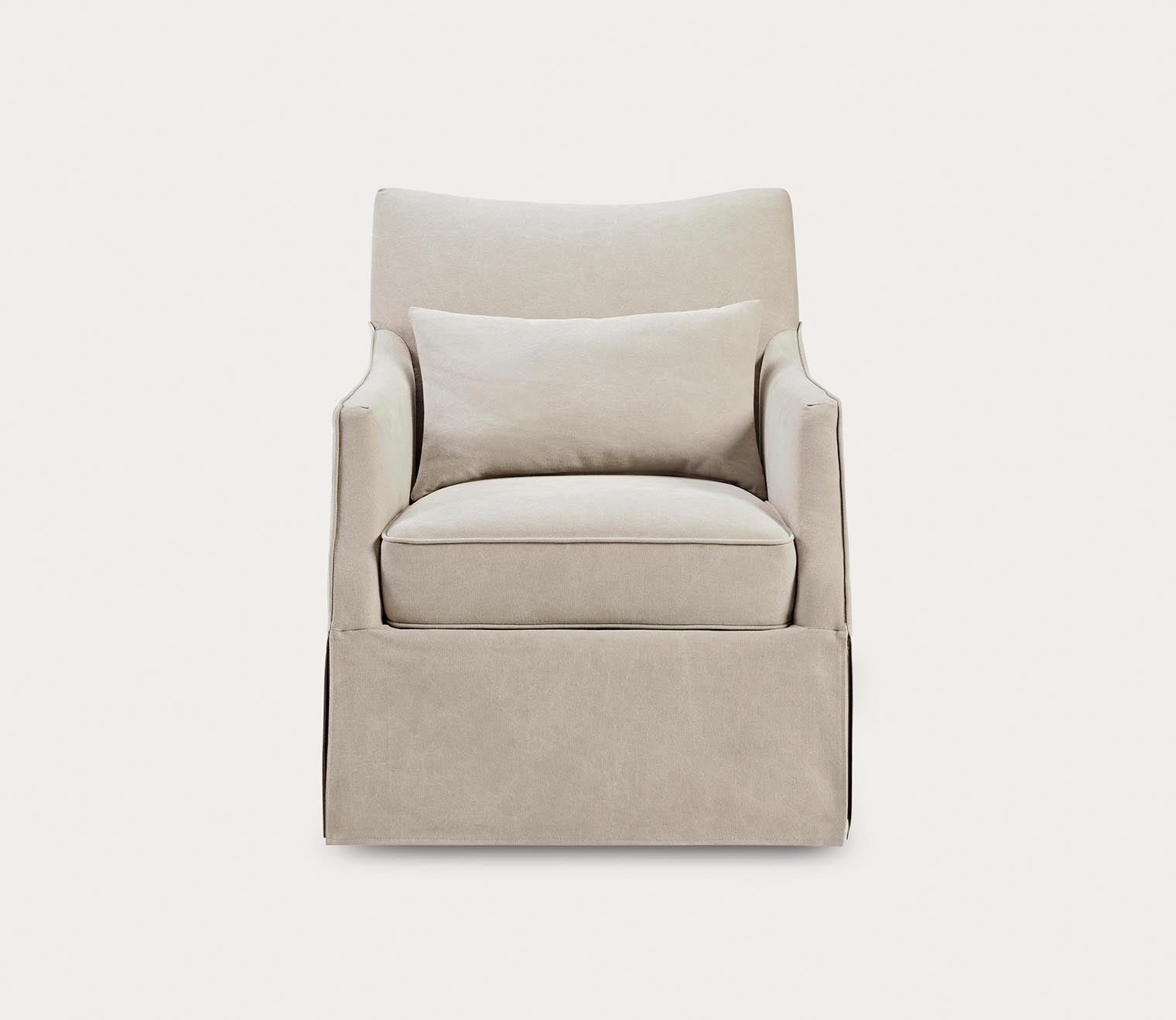 London Skirted Swivel Accent Chair by Martha Stewart