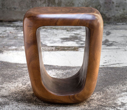 Loophole Wooden Accent Stool by Uttermost