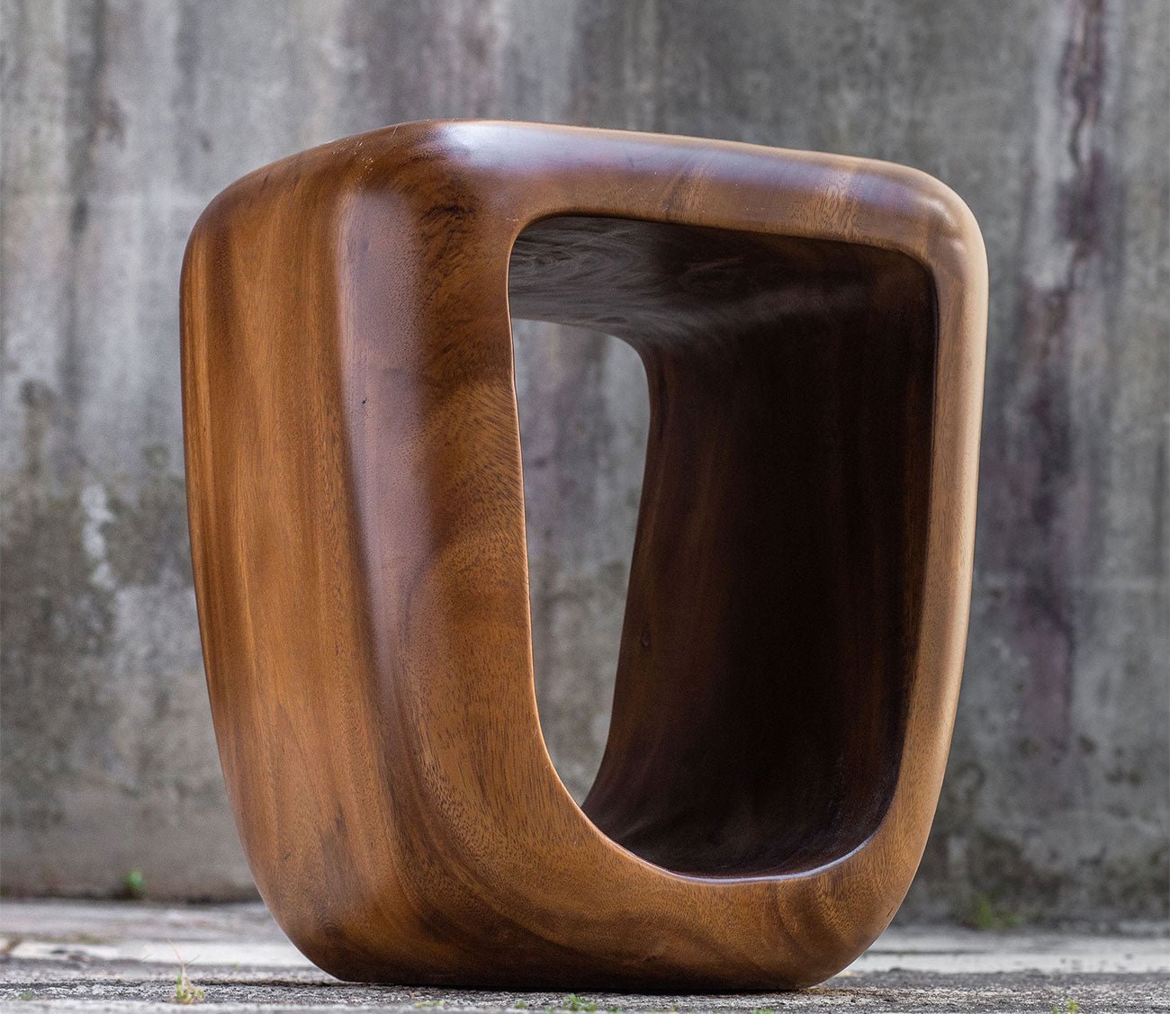 Loophole Wooden Accent Stool by Uttermost