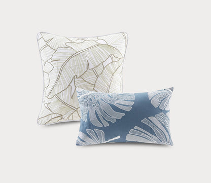 Lorelai Palm Print Cotton 5-Piece Duvet Cover Set by Harbor House