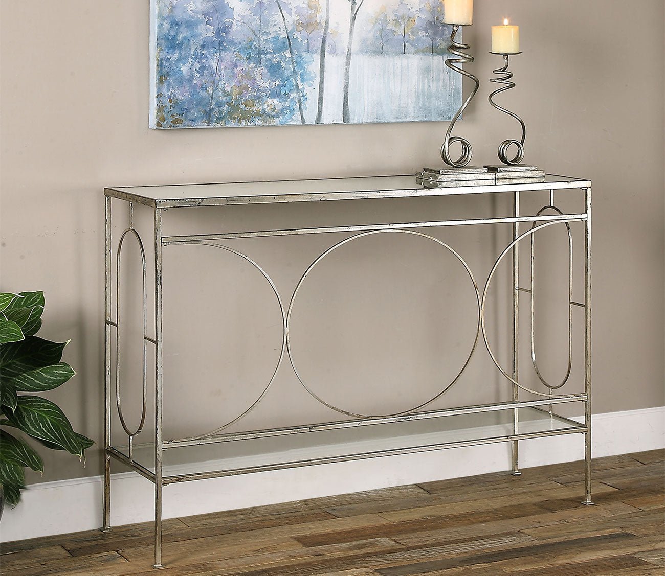 Luano Silver Console Table