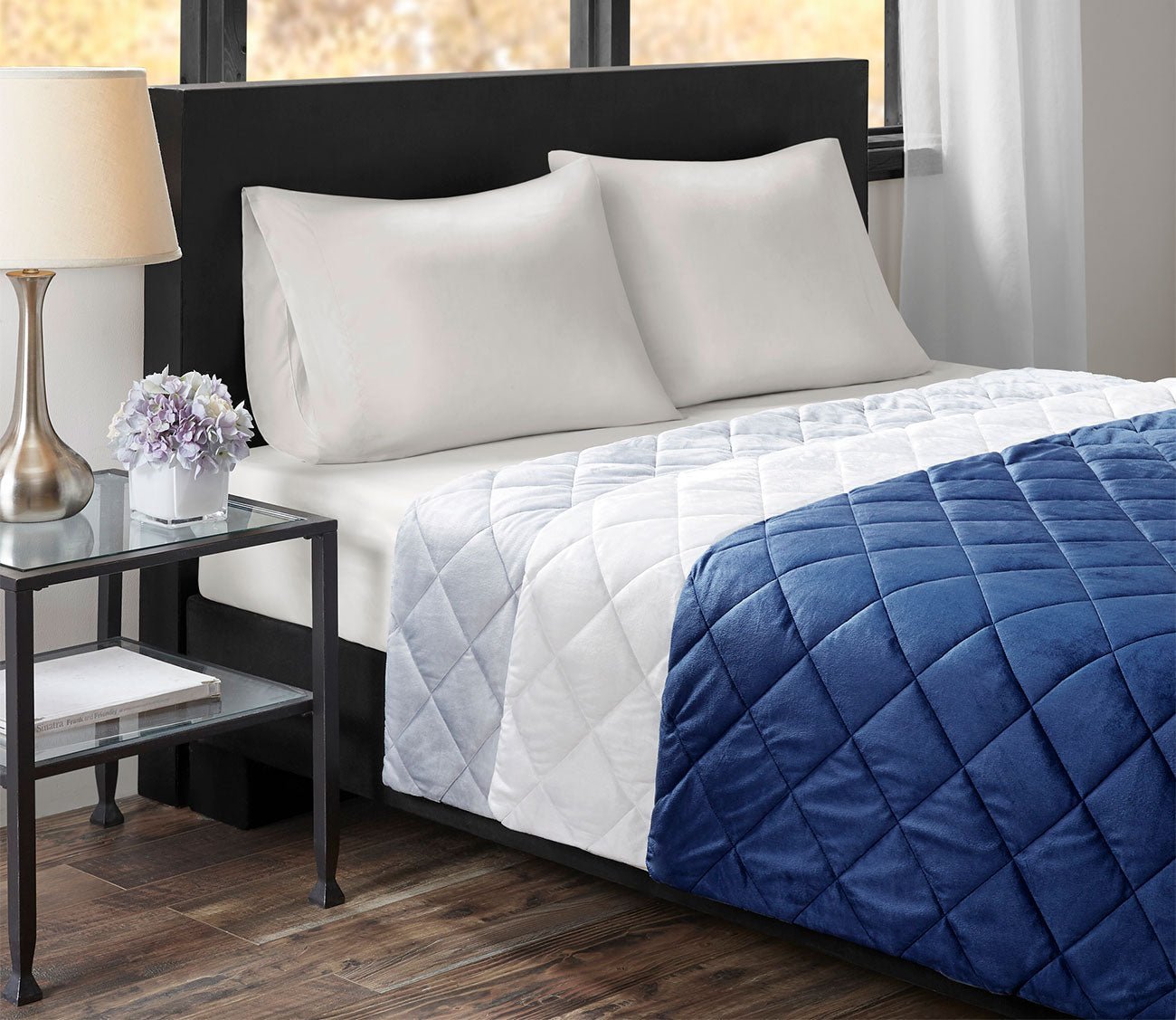 Luxury Quilted Faux Mink Weighted Blanket by Beautyrest